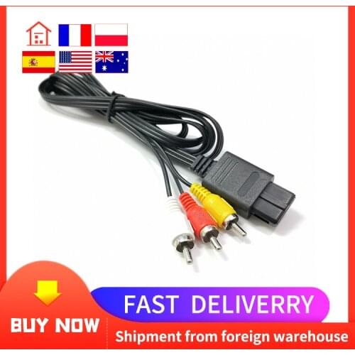 RCA AV TV Audio Video Stereo Cable Cord for N64 SNES Gamecube 6FT for Nintendo 64 Exquisitely Designed Durable ONLENY