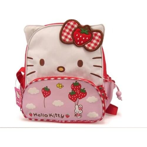 2021 New Super Cute Candy Color Kids Backpack Strawberry Bow Tie Backpack