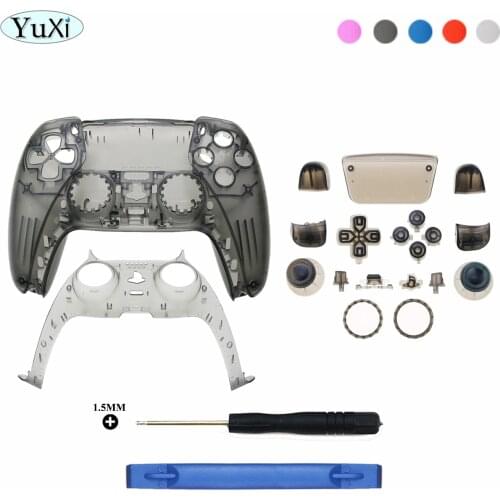 YuXi Game Controller Replacement Shell For Sony Gamepad Protective Case Cover Skin For PS5 Console Handle Front Housing Shell