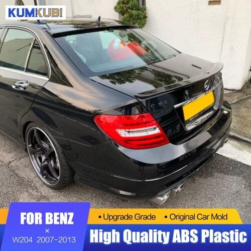 KUMIKUBI For Mercedes Benz W204 Black Spoiler ABS Material Car Rear Wing Spoiler For Benz W204 C180 C200 C260 Spoiler 2007-2013