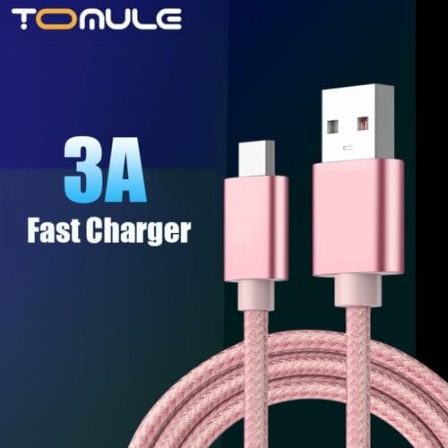 TOMULE USB Type C Cable For Huawei & Xiao Mi Nylon braid 3A Fast Charger Android Charger Type-C Data Devices Cable 100w