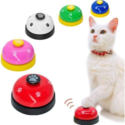 Cat Training Bell Call Bell Dog Feeding Ringer Pet IQ Training Squeak Toy Interactive Pets Kitten Toys Eating Food Feed Reminder