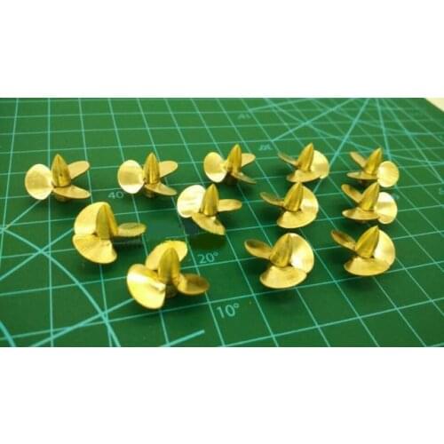 1PC/2PCS 2mm/M3 Metal Propeller 3-bladed Brass Propeller 22mm 24mm for DIY RC Boat Models