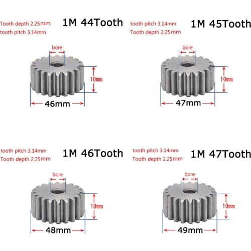 1Pcs 45# Steel Spur Gear 1Mod 12T-28T Metal Moter Gear 12-28 Tooth Pinion Gear