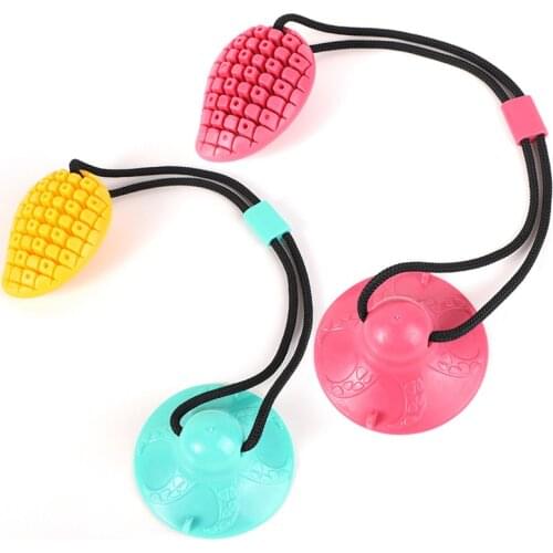 1pc Interactive TPR Dog Toys Elastic Ropes Dog Tooth Cleaning Chewing Pet Molar Bite Toys