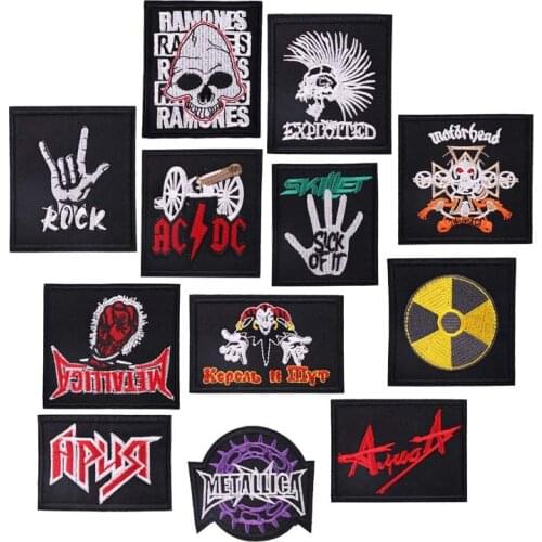 1pcs Punk Theme Embroidered Patches Sew Applique Stickers Badge Accessories Decoration Denim clothing Patch
