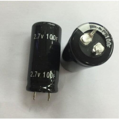 20PCS New and original high quality Super Capacitor 2.7V 100F 2.7V100F 2.7v 100f 100F 2.7V 22*45mm 25*50mm Farad Capacitor