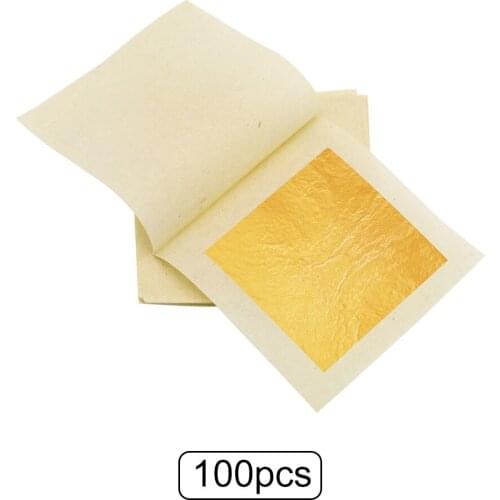 24K Gold Foil Edible Gold Leaf Sheets for Cake Decoration Steak Real Gold Paper Gold Flake Cooking Drink Food Dessert Gold Leaf