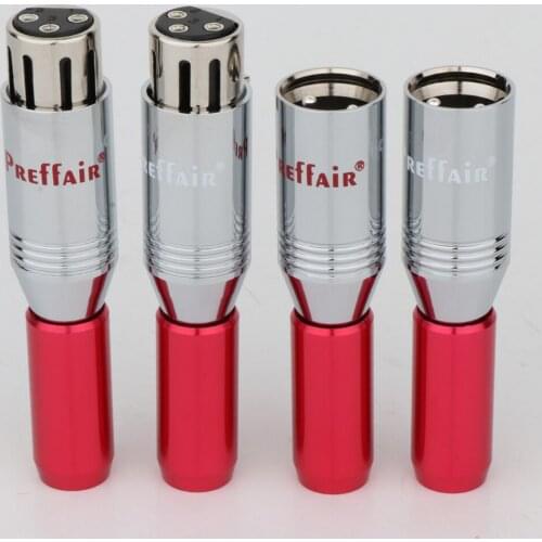 4pieces Preffair XLR plugs, silver Plated interconnect XLR balanced jack XLR cable plugs