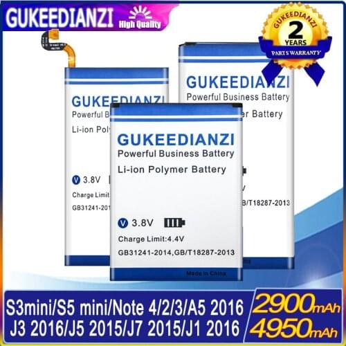 Battery For Samsung GALAXY Note 2 II/Note 3 III/Note 4/S3 Mini/S5 Mini/J1 /J3 /J5 /J7 Edition 2015 2016 N9000 G870 A510 B800BE