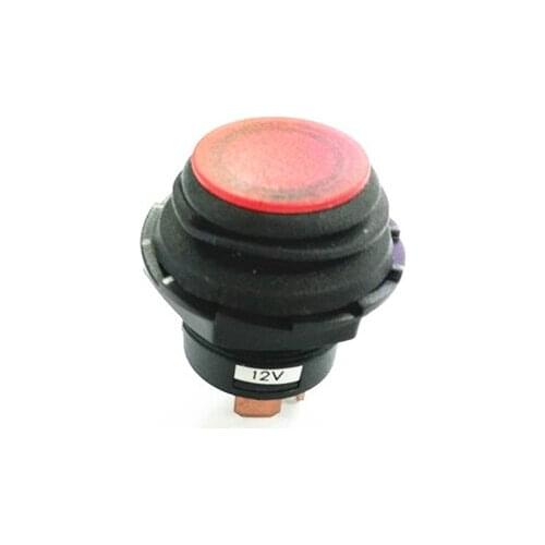 Free Shipping 2pcs/lot R13-553 Taiwan SCI waterproof button switch with lamp self-locking switch automobile switch 10a12vdc