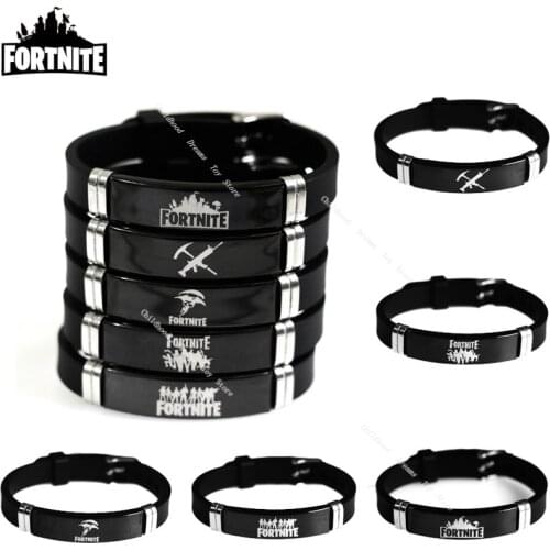 Fortnite Stainless Steel Bracelet Men Women Adjustable Bracelet for Adult Fortress Night Model Pattern Bracelet Kid Birthday Toy