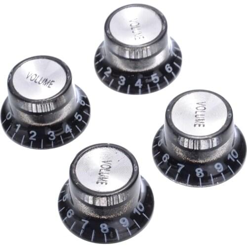 Black 6mm Volume Tone Top Dial Guitar Speed Bell Knob Control Hat Bell Guitar Accessories For LP SG Style Electric Guitar