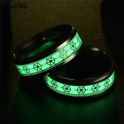 DarkMag Fashionl Luminous Ring Women Men Fluorescent Glowing Rings Jewelry Glow In The Dark Finger Ring Band Halloween