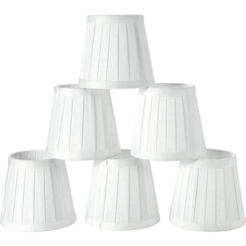 Hot YO-Modern European Style Droplight Wall Lamp Candle Chandelier Lamp Shade 6 Pcs Set (Solid White)
