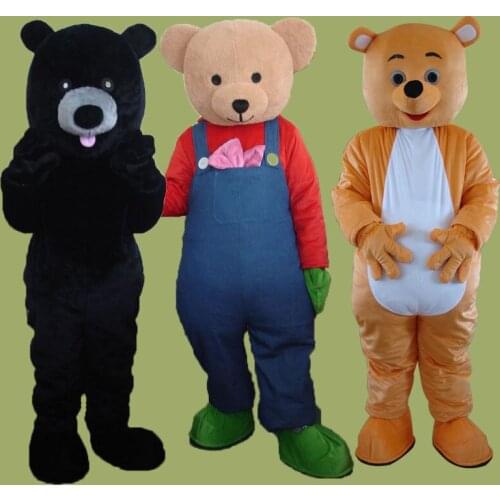 Black Bear cartoon Mascot Costumes Adult size Halloween Carnival Party Event outdoor decoractions Costume for performance