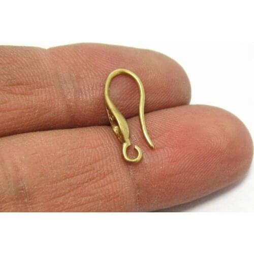 30pcs Brass earrings ear hooks 17mm Raw brass earring findings with rhinestone setting R258