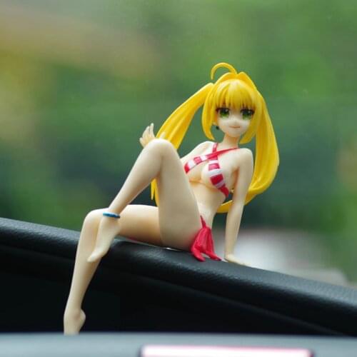 Cute Girl Figures Bikini Car Dashboard Decoration Cartoon Dolls Car Ornaments Auto Accessories Interior Car Dashboard Toys Gifts