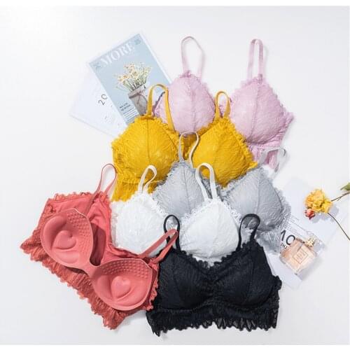 Fashion Women Bralette Bra Female Tops Hot Sale Female Lace Strap Wrapped Chest Shirt Top New Underwear Bras