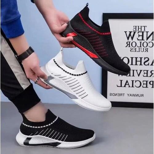 Men Fashion Sports Shoe Breathable Running Vulcanize Shoes Sock Mouth Lightweight Footwear Walking Zapatillas Hombre