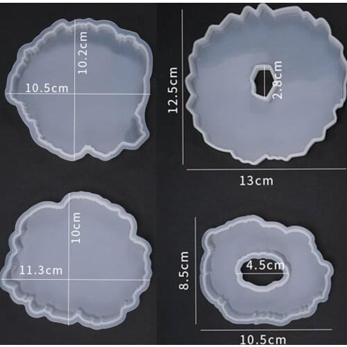 Irregular Coasters Wavy Silica Gel Mold Contains DIY Creative Jewelry Tools Easy To Mold Three-Dimensional Silica Gel Handmade