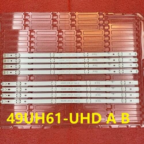 8 PCS/set LED backlight strip for LG 49UH610V 49UH603V 49UH601V 49UH620V innotek 15.5Y 49inch 49UH61_UHD_A B HC490DGN-SLNX5-514X