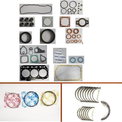 Engine complete overhaul full gasket set kit main crankshaft connecting bearing piston ring for Yanmar engine : 3d88