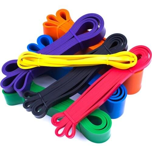 Natural Resistance Band Exercise Elastic Band Workout Rubber Loop Strength Pilates Fitness Equipment Training Expander Unisex