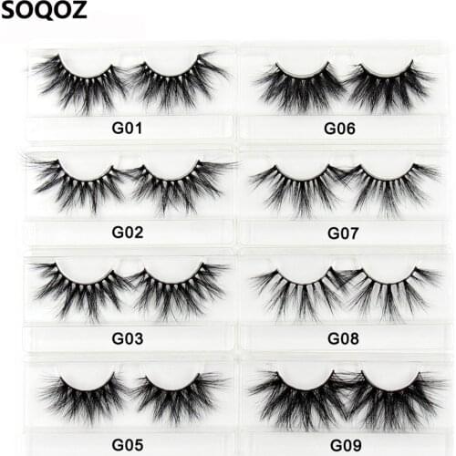 SOQOZ 25mm Lashes False Eyelashes 3D Mink Lashes Luxury Criss-cross Eye Lashes Handmade Fluffy 25 mm Dramatic Eyelashes Makeup