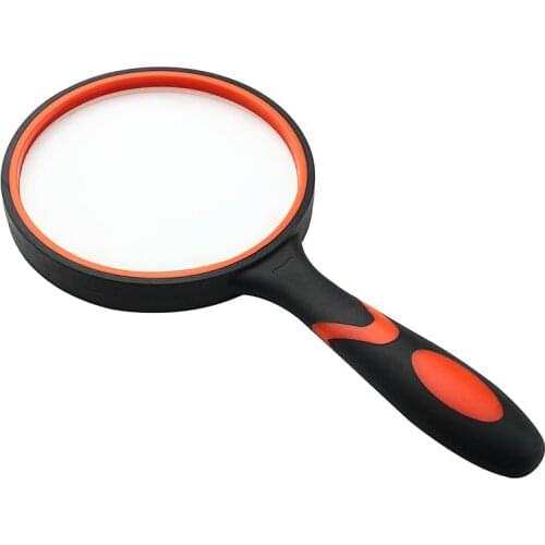10X Magnifying Glass Portable Handheld Rubber Magnifier for Book Reading Eye Jewelry Loupe Glass