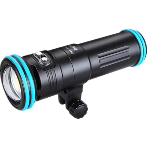 Weefine WF056 Black Solar Flare 8000 Liumens Underwater Waterproof wide Angle video diving flashlight torch with18650 battery