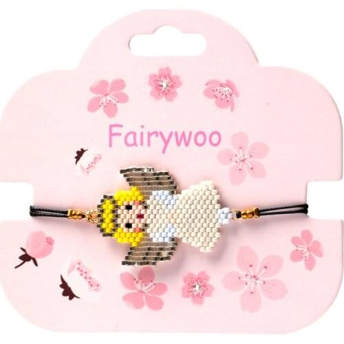 FAIRYWOO Angle Charms Wing Cute Bracelets For Women Jewelry Sweet Girls Gifts For Lover Kid Present Friendship Bangles Wholesale
