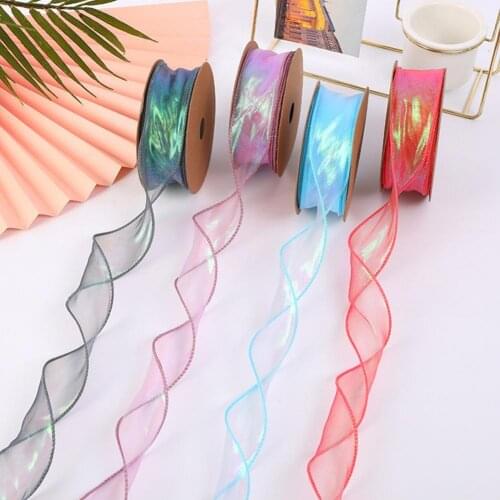 914cmx4cm 1 Roll Organza Ribbon Decor Versatile Wide Shimmers Twisting Chiffon Organza Ribbon Valentines Day Gift Wrapping