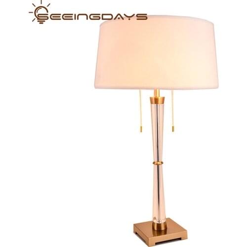 36x65cm Post-Modern K9 Crystal Table Lamp Light Luxury Model Room Hotel Club Living Room Bedroom Decoration Bedside Lamp