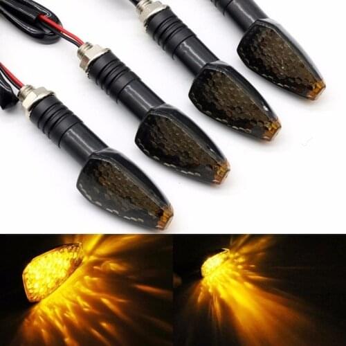 4 Pcs DC 12V Motorcycle Universal Turn Signals LED Light Dual Sports Motorcycle Bike Light Amber Blinker Indicator Lamp