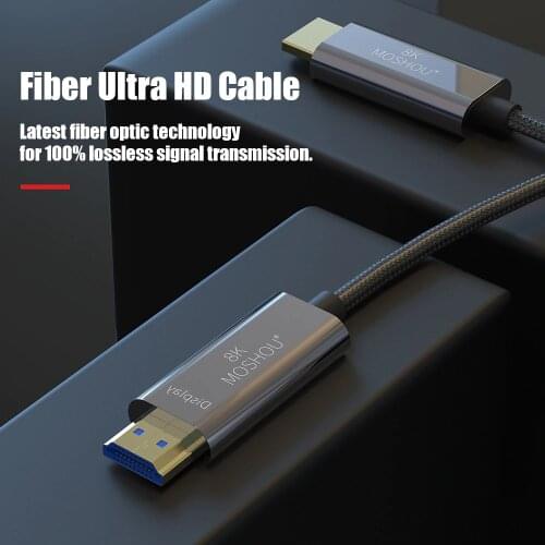 8K Fiber Ultra HD Cable HDMI-compatibl 2.1 Cable 8K@60Hz Optical Fiber HIFI Audio Cable Ultra-HD Video Line 48Gbs Cord HDR 4:4:4