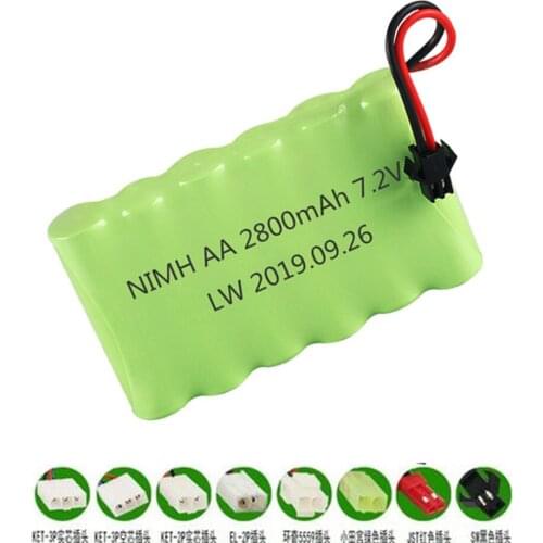 2800mah 7.2v Rechargeable Battery For Rc toys Car Boats Tanks Trains RC Robots Gun Ni-MH AA 7.2v Rechargeable Battery pack