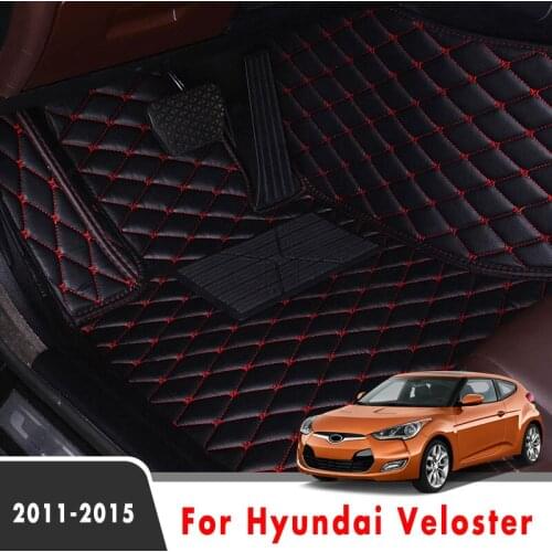 Car Floor Mats For Hyundai Veloster 2015 2014 2013 2012 2011 Artificial Leather Carpets Cover Styling Car Accessories Interior
