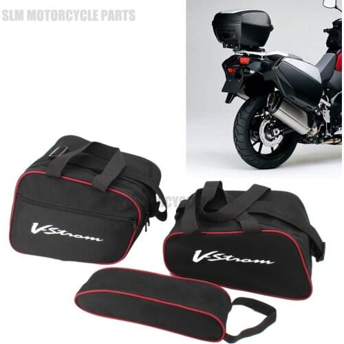 Motorcycle Luggage Bag For SUZUKI V-STROM 1000 Black Trunk Inner Bags v strom 1000 2014-2020 2015 2016 2017 2018 2019