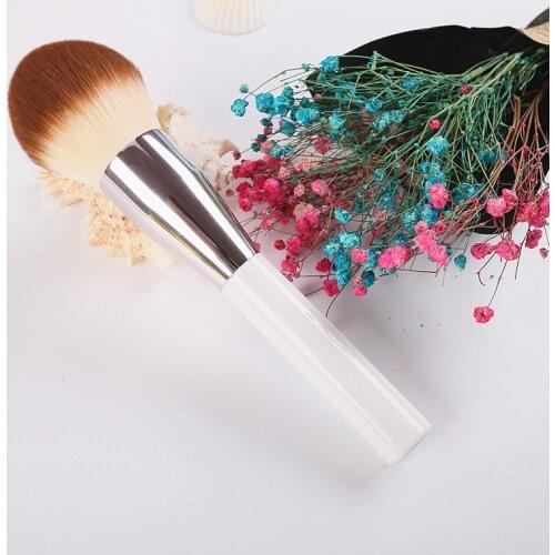 White Large Loose Powder Makeup Brush Woman Face Contour Blush Cosmetic Brush Synthetic Hair Make Up Beauty Tools maquiagem