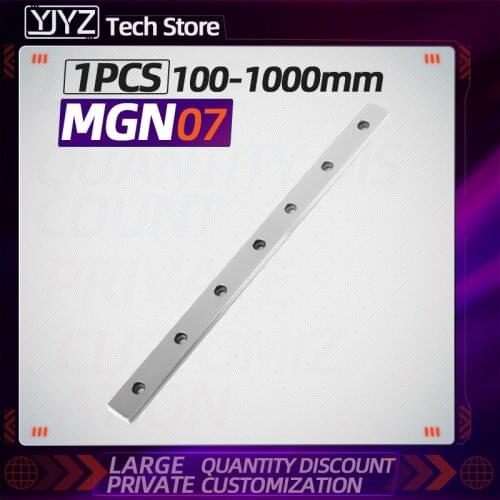 Free shipping miniature linear guide1pc MGN7 100mm 150mm 200mm 250mm 300mm 350mm-1000mm for 3D printer CNC