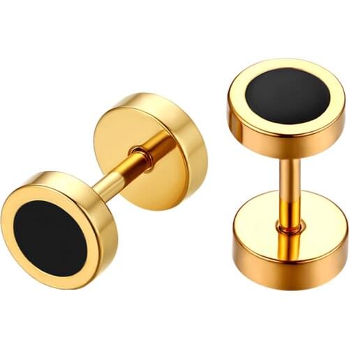 BONISKISS Women Fashion 6mm Stub Earrings Men Stainless Steel Round Silver Color Jewelry Decoration Aretes Bijoux Dropshipping