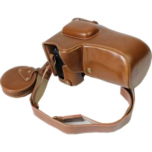 High quality PU Leather Case Camera bag Cover for NIKON D7500 DSLR portable pouch With Battery Opening + strap