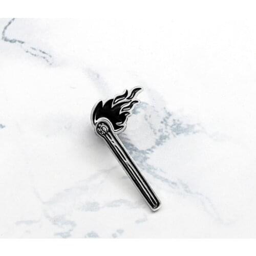 Black Burning Match Brooch Means Lighting Up The Dark Hope Metal Pin Jewelry Fashion Clothes Backpack Pin Jewelry Best Gifts