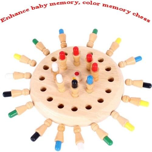 Children Wooden Memory Match Stick Chess Learning Games Board Fun Block Board Game Educational Color Cognitive Abili