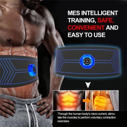Electric Abdominal Stimulator Body Vibrating Slimming Belt Belly Muscle Waist Trainer Massager Weight Loss Fat Burning