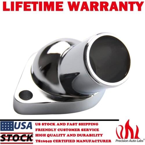 Chrome Water Neck Thermostat Housing For 55-65 Chevy SBC O Ring 350 327 400 454