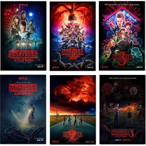 DIY 5D Diamond Painting Stranger Things Poster Season 3 2 1 Characters TV Movie Prints Silk Wall Art Living Bedroom Decor