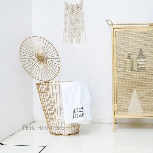 Modern Design laundry Basket , Loft style design metal Dirty clothes storage basket, home organizer basket, Creative storage