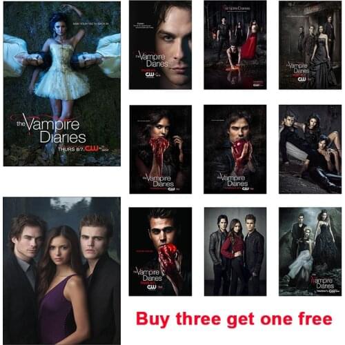 A3 A4 The Vampire Diaries Kraft Paper Poster Wall Sticker Living Room Study Bedroom Art Deco Thriller Room Decoration